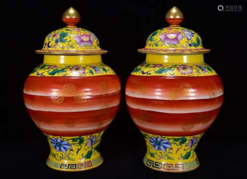 General colour sash colored enamel jar 24 * 15 m