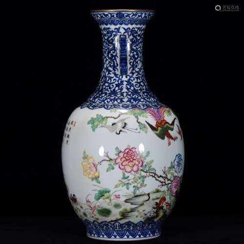 Blue and white add phoenix peony grains bottles of 52 years ...