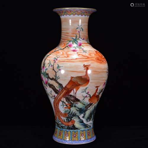 Colored enamel phoenix live lines goddess of mercy bottle 44...