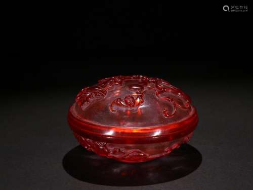 : red coloured glaze "many children fu" four boxSp...