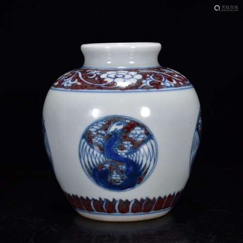 Blue and white youligong regiment grain tank was 12 years * ...