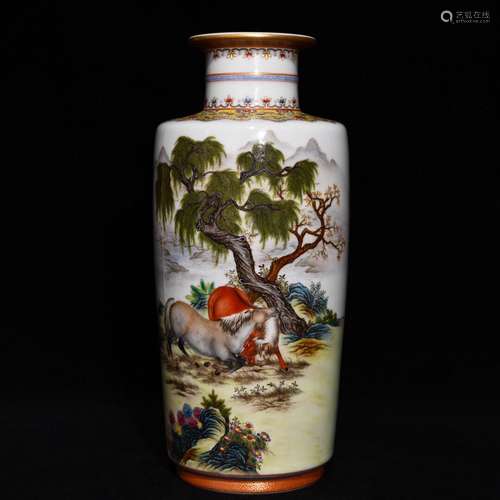 Lang shining painting enamel steeds were bottles, high 28 di...