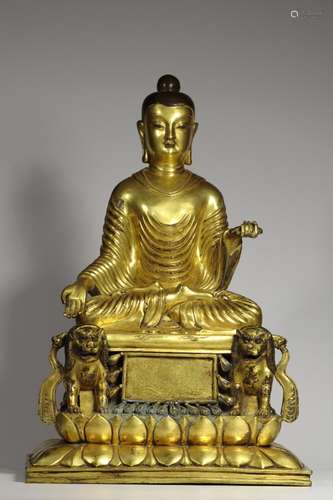 Copper Buddha like, Kashmir styleSize: 33 x24x49cm, weighs 3...