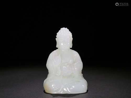 Night: hetian jade "medicine guru Buddha statueSpecific...