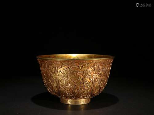 , copper chisel carved flower grain bowl life of wordsSpecif...