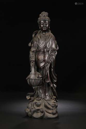 , lobular rosewood basket guanyin furnishing articlesSpecifi...