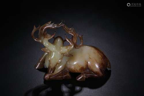 Zen: hetian jade jade deer furnishing articlesLong and 13.3 ...