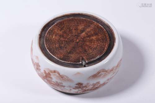 Lake Geneva, "" alum red ink stoneDiameter 5.5 cm1...