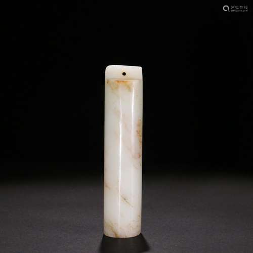 Night: hetian jade element face feathered pipeSpecification:...