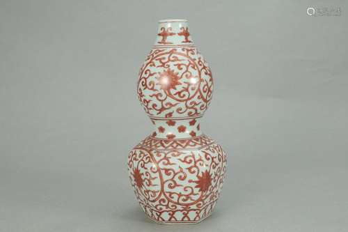 , "big red" color lotus flower grain bottle gourdS...