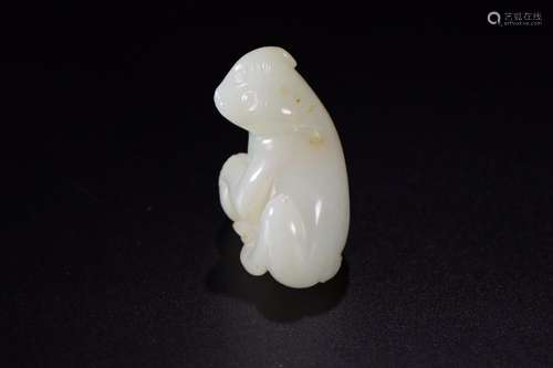 , hotan jade monkeys birthdayHigh 4.6 cm, 4.1 cm wide. 2.8 c...