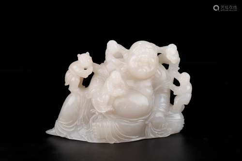 , hotan white jade five sub-ka furnishing articlesSize: 15 *...