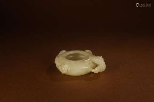 And hetian jade longnu water jarSize: 10.2 x9.2 x3.3 cm and ...