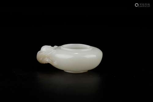 , hotan Bai Yutong ZiWen water jarSize: 2.5 7 cm wide heavy:...