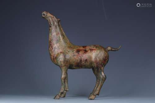 Previously, bronze horse furnishing articlesSize: 34 cm high...