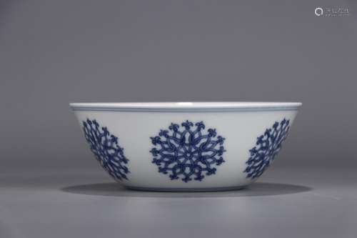 : "big chenghua's" blue and white pattern bowl...