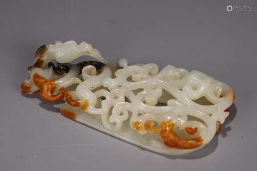 : hetian jade belt ooze therefore cloth dragon pattern12.5 c...