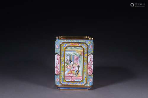 Stories of old Tibet: copper foetus painted enamel, brush po...