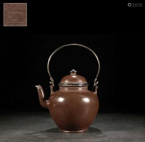 Art in potThe copper clad copper edge water polishing pot of...