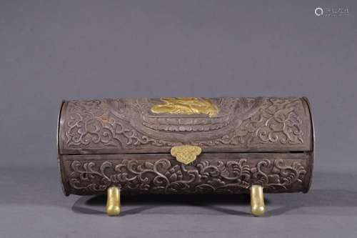 A roll of old Tibet: silver scripturesSize: (scroll) 15 cm l...