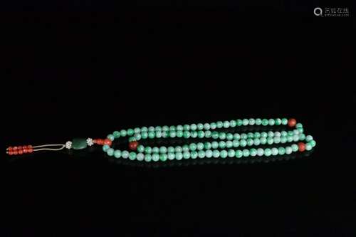 : jade beadsSize: bead diameter 0.6 cm weighs 62.6 g.Introdu...