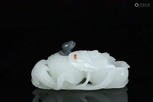 : hetian jade carving qiao lianchi beauty water jarSize: 3.5...