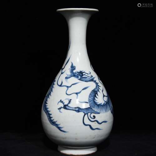Blue and white dragon okho spring bottleSize 27.7 x14.5