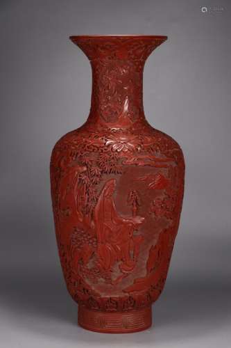 : "carved lacquerware landscape" goddess of mercy ...
