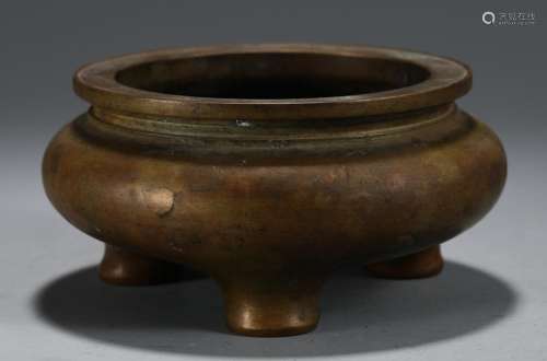 , copper incense burner with three legsSize, 5.8 12.2 cm in ...
