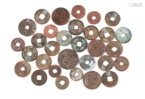 THIRTY-ONE CHINESE COINS