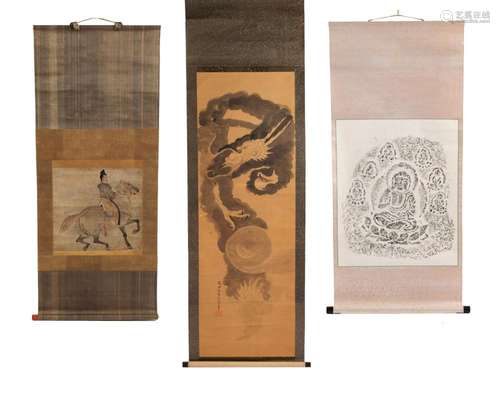 THREE ASIAN SCROLLS