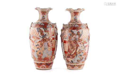 PAIR OF SATSUMA VASES