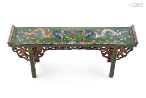 DIMINUTIVE CLOISONNE ALTAR TABLE