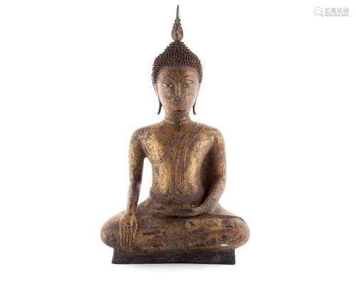 THAI GILT BRONZE FIGURE OF BUDDHA