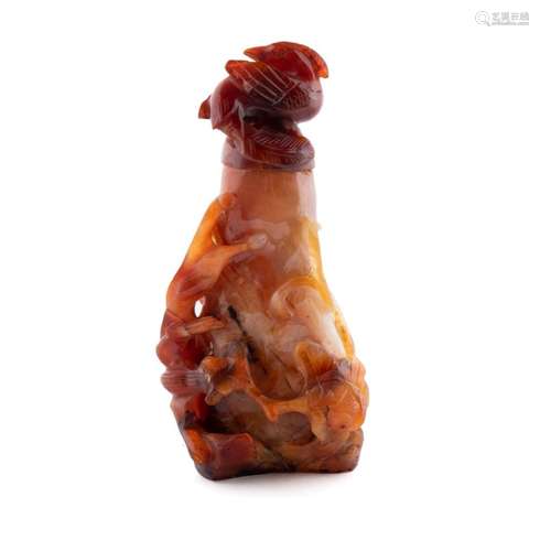 CARNELIAN COVERED VASE