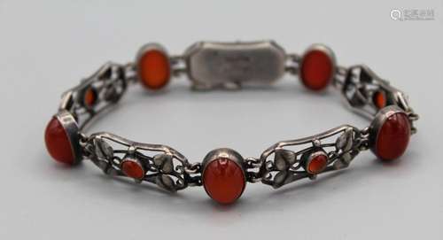 A Liberty and Co Arts and Crafts bracelet, formed by five pa...