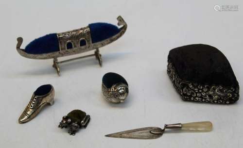 An early 20th century silver chick pin cushion, London impor...