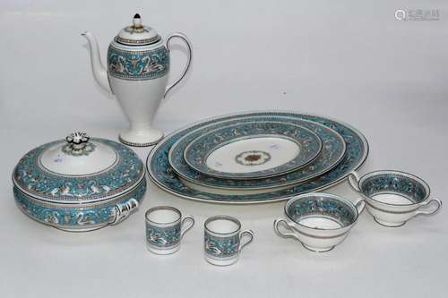 A Wedgwood Florentine dinner/tea service, numbered W2714. Co...