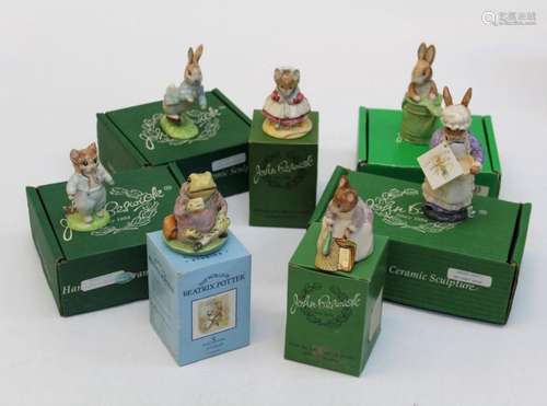 A group of Beswick Beatrice Potter figures in gloss figures ...