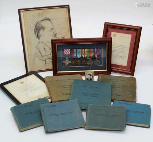 A World War II AFC group of six awarded to Flight Lieutenant...