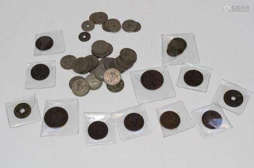 France Second empire coins plus other French coins with Belg...