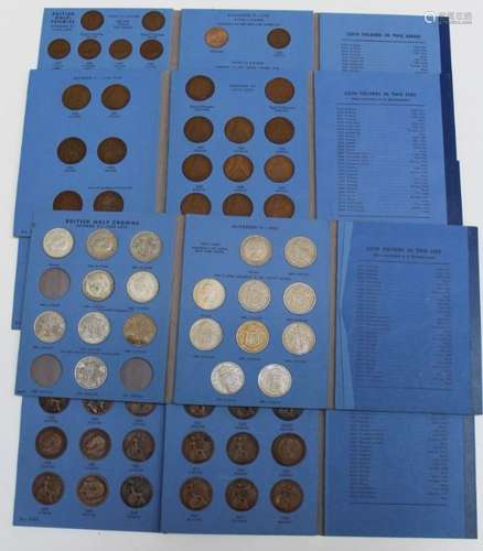 Half Crowns 1941 To date in Whittan folder Pennies 1902 to 1...