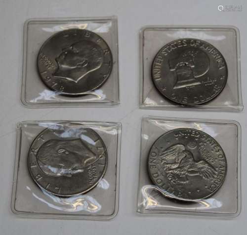 USA Eisenhower Liberty One Dollar 1971 Silver Clad 1977-78 C...