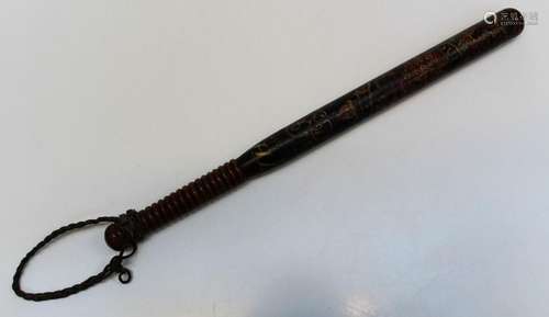 A George IV Bow Street Horse Patrol truncheon, gilt decorate...