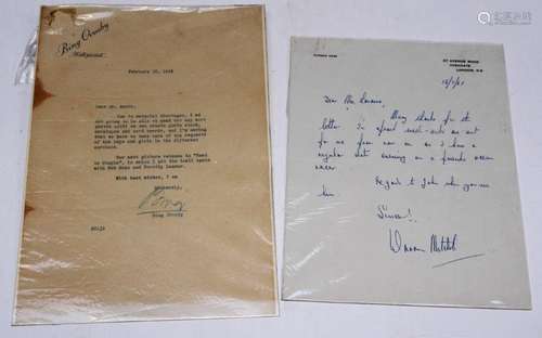 A typed letter from Bing Crosby dated February 15th 1946 to ...