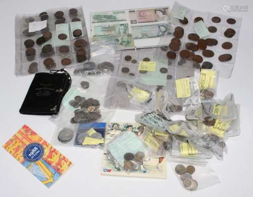 A large collection of coins including pre decimal Irish coin...