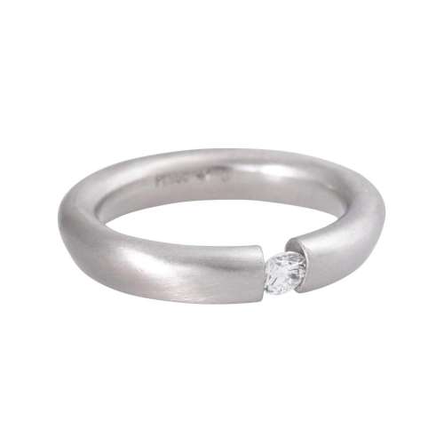 BUNZ tension ring with diamond solitaire ca. 0,20 ct