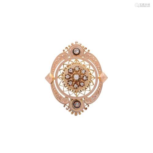Pendant with diamonds of total approx. 0.4 ct,