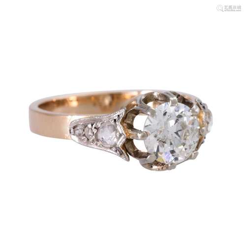 Ring with old cut diamond ca. 0,8 ct,