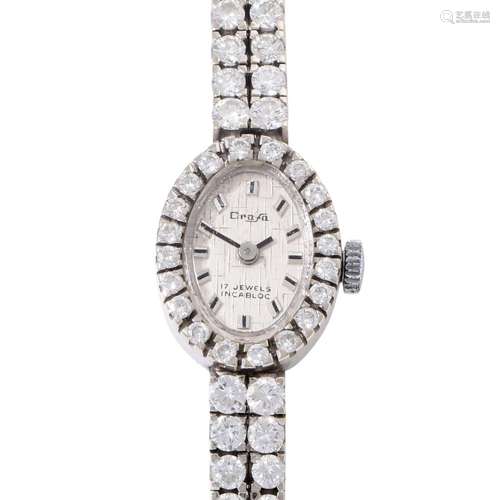 Ladies jewelry watch set with diamonds